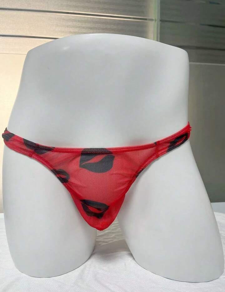 Scarlet Mesh Spot Thong